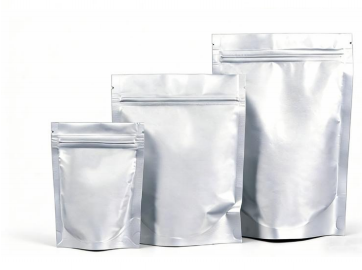 Stand Up Pure Aluminium Zipper Bag